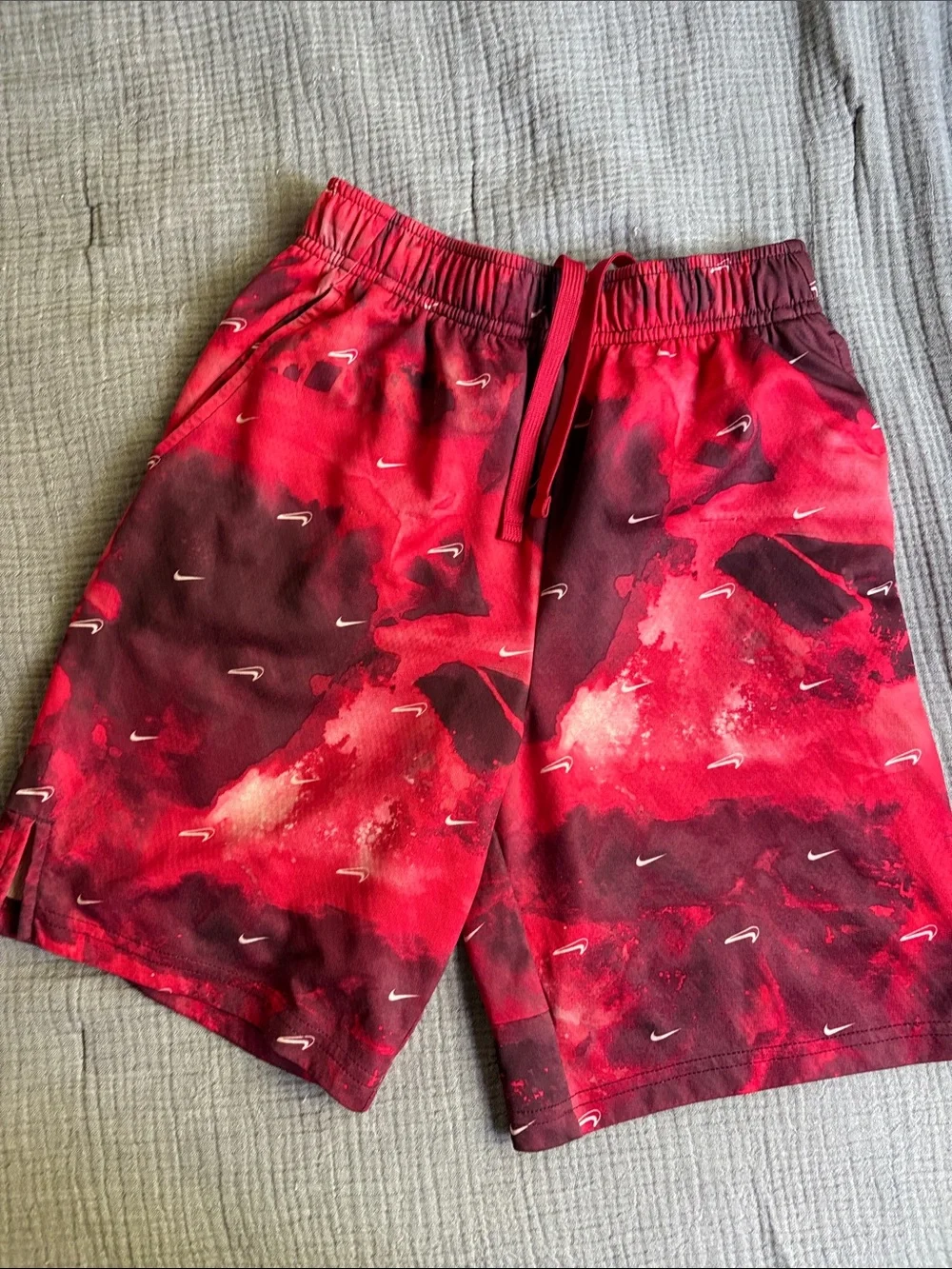 ♥️Nike Kids Red and Black Tie-Dye Matching Set
